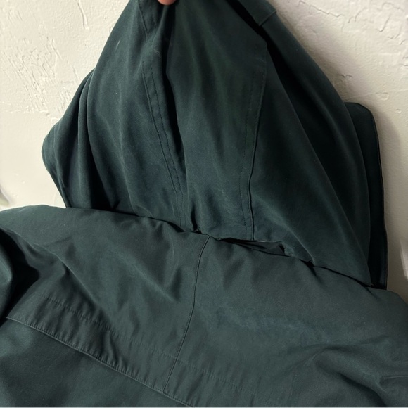 Westbound Women's Large Green Coat Lined Hooded Zip Button Winter FLAW - Picture 12 of 12